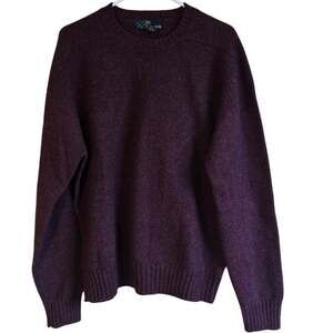 Vinrage St. Edmon shetland wool sweater maroon size XL mens